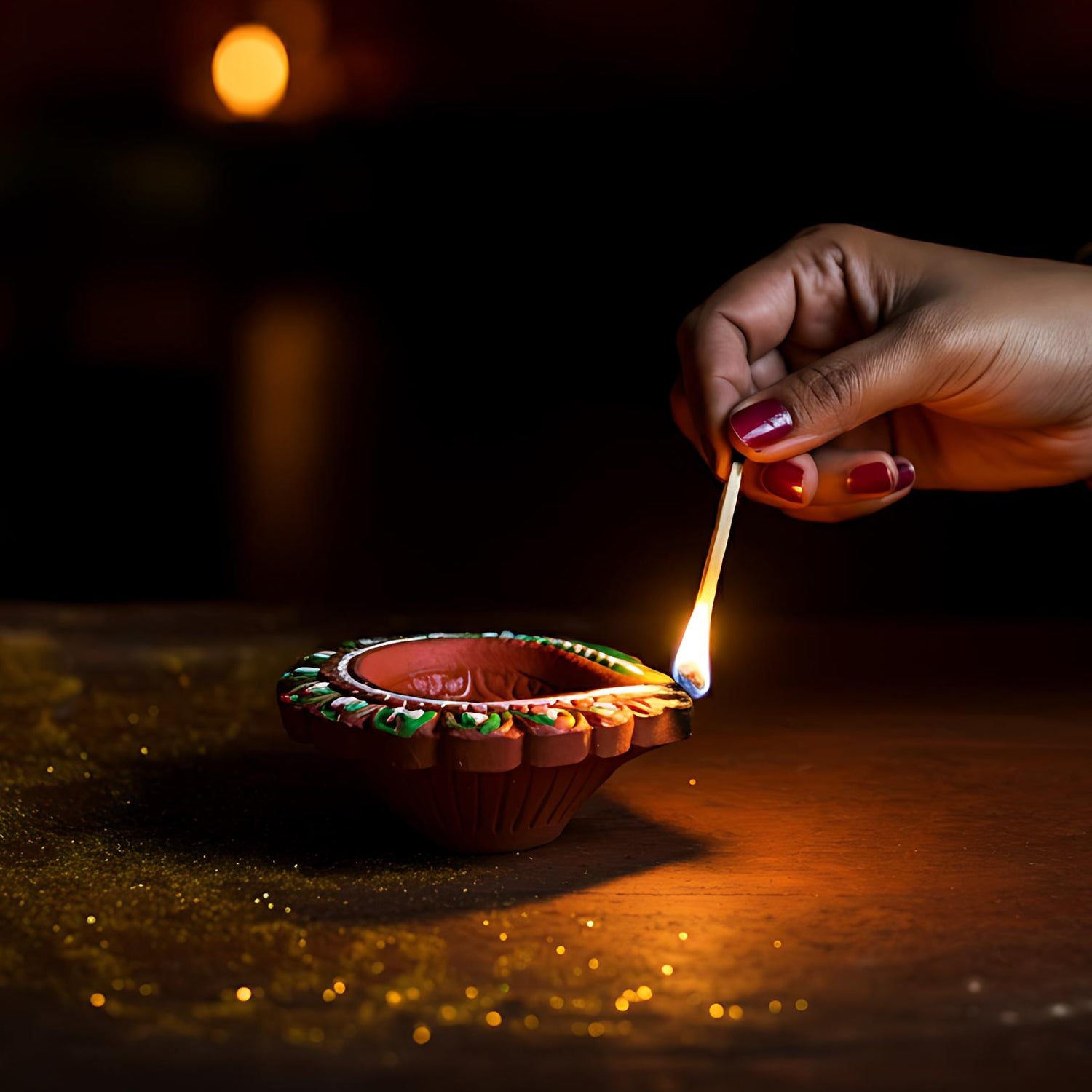 Decorative Hand Painted Clay Puja Diya For Diwali Handmade Diya (6 Pcs Set) Decorative Hand Painted Clay Puja Diya For Diwali Handmade Diya (6 Pcs Set)